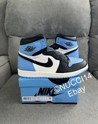 Größe 10 - Nike Air Jordan 1 Retro High OG UNC Toe Blue mit Quittung DZ5485-400 - Bild 1 von 4