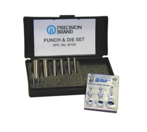 Precision Brand 40105 Punch and Die Set, 1/8"-3/4" Size, Plastic Case, FREE SHIP - Picture 1 of 1