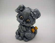 Vintage Kitsch Ceramic Puppy Figurine, Carnival Prize, Mid Century