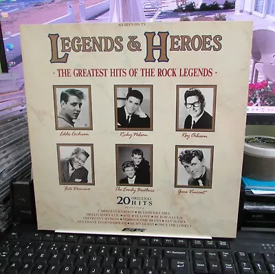 VARIOUS ARTISTS COMPILATION.  " LEGENDS & HEROES "  LP UK 1989. STYLUS LABEL.G/F - Image 1 of 4