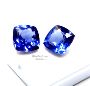 Cushion Cut 16 to 18 CT Pair AAA+ Beautiful Natural Blue Sapphire Best offer - Picture 1 of 7