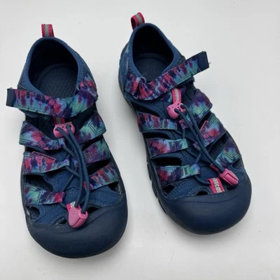 Sandalias Keen Kids Newport H2 Punta Cerrada Zapatos Azul Marino Tie Dye Talla 3 Senderismo Agua Foto 1 de 4