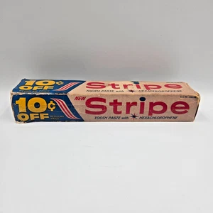 Vintage Stripe Toothpaste w/Hexachlorophene 6.75 oz Lever Brothers Made in USA - Picture 1 of 11