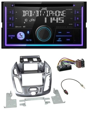 JVC MP3 USB 2DIN DAB Bluetooth CD Autoradio für Ford Transit Connect mit Display - Bild 1 von 4
