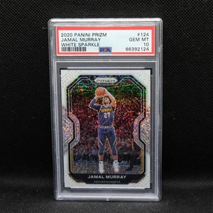 2020-21 Jamal Murray Prizm #124 White Sparkle Prizm PSA 10 - Picture 1 of 2