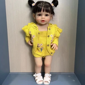 55CM Lifelike Silicone Reborn Toddler Girl Doll – Soft Vinyl Baby Doll Gift - Picture 1 of 4