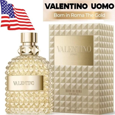 Valentino Men Fragrances Uomo Born In Roma The Gold 3,4 oz 100 ml EDT spray sellado Foto 1 de 4