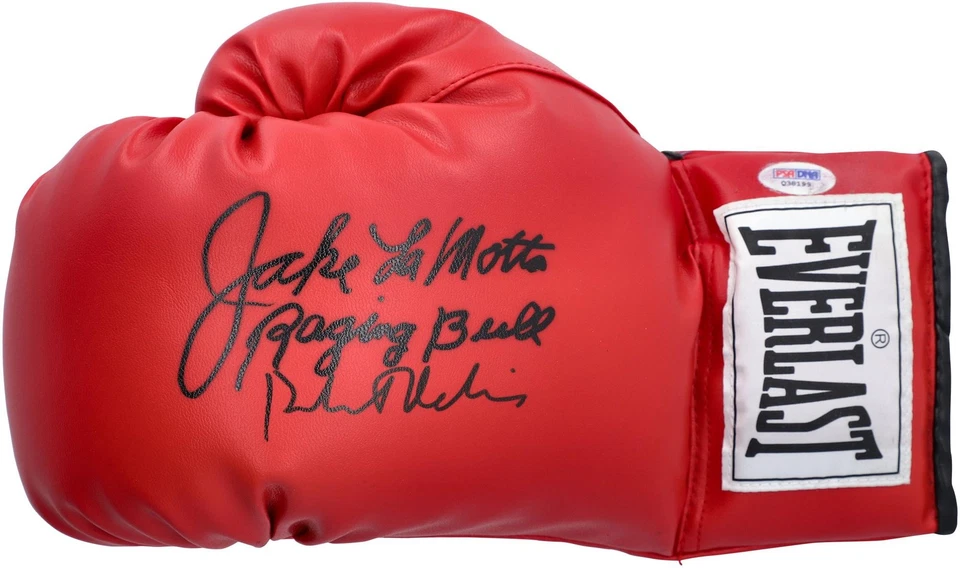 Guante de boxeo firmado por Robert De Niro y Jake LaMotta Raging Bull Foto 1 de 3