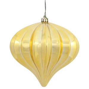 Vickerman 5.7" Gold Shiny Onion UV Drilled 3/Bag - N151208DSV - Picture 1 of 4
