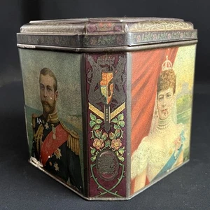 COLMANS MUSTARD POWDER TIN 1902 CORONATION KING EDWARD VII ADVERTISING ANTIQUE - Picture 1 of 15