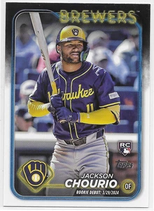 2024 Topps Update #US155 Jackson Chourio RC Milwaukee Brewers - Picture 1 of 2