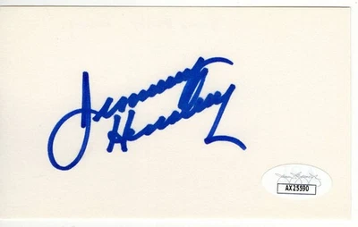 Jimmy Hensley Signed Autographed Index Card NASCAR Legend JSA AX25590 - Image 1 of 2