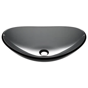 Aquaterior Tempered Glass Vessal Sink Bathroom Washing Bowl Hotel Basin AQT0180 - Picture 1 of 10