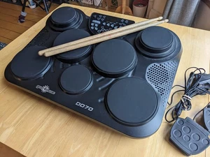 Gear4music Dd70 Electric Electronic Digital Drum Kit Set Table Top Percussionpad - Picture 1 of 8