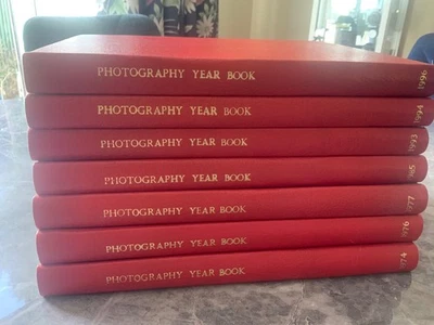 Photography Year-Book 1974,76,77,85,93,94,96. Hand rebound in red. Perfect gift. - Image 1 of 4
