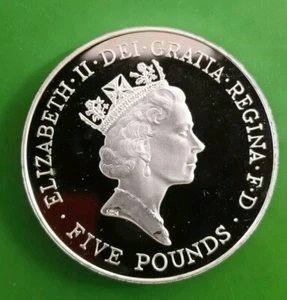 1996 Elizabeth II Silber PP Fünf Pfund Münze #3988 - Bild 1 von 2