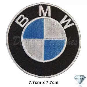 BMW 7.7cm embroidery patch iron sew on car Fuel oil racing fashion badge - Picture 1 of 3