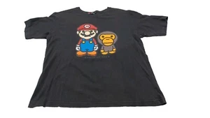 Rare! Mario To Milo , Ape Bape Xshadow T-shirt Black Size Large C1583H - Picture 1 of 23
