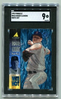 Pinnacle Roger Clemens 1995 White Hot #WH18 SGC 9 como nuevo Foto 1 de 2