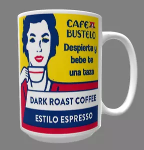 Cafe Bustelo Latein Kaffeebecher. Mami Tasse Papi Mug Titi Becher - Bild 1 von 2