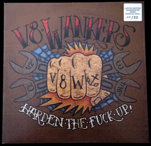 V8 WANKERS Harden The Fuck Up! RARE GREEN LP *NEW* Boozed,TheCarburetors,WASP - Picture 1 of 6