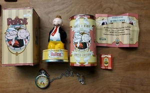 Vintage 1997 Fossil Popeye & Wimpy Limited Edition Pocket Watch And Figurine... - Picture 1 of 9