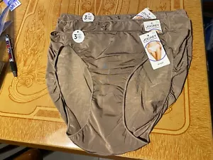 Jockey No Panty Line Promise Dark  Tan Hi-Cut Panties- Set of 3- Size 8  NWT - Picture 1 of 2