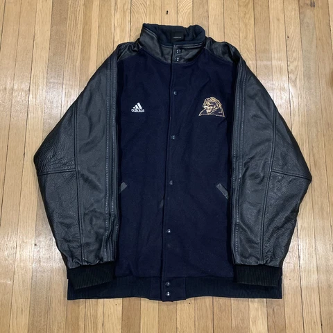 Vintage Y2K Adidas Pitt Panthers Varsity Letterman Jacket Men’s Size XL Cover