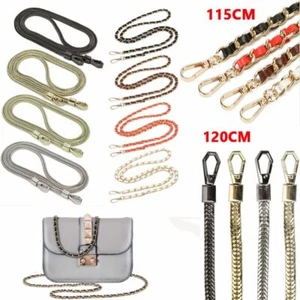 Leather/Metal Chain Replacement Crossbody Shoulder Purse Handbag Bag Strap USA - Picture 1 of 20