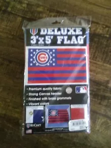 Chicago Cubs Stars and Stripes 3'x5' House Flag MLB Sign Wall Man Cave Wincraft - Picture 1 of 3