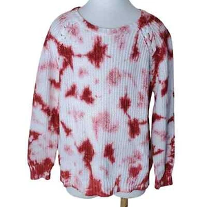 🆕️ Love to be Loved Brick Red Tie-dye Ribbed Knit Sweater GIRLS SIZE: 14 - Picture 1 of 8