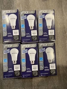 Quantity Six (6) TCP LED10A19 LED Light Bulb A19 E26 Soft White 2700K 10W - Picture 1 of 7
