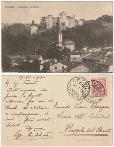 VERZUOLO - CUNEO - PAESAGGIO E CASTELLO - VIAGG. 1918 -51779- - Picture 1 of 1
