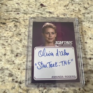 2020 STAR TREK #A30 AMANDA ROGERS OLIVIA D'ABO AUTOGRAPH W/INSCRIPTION *308991