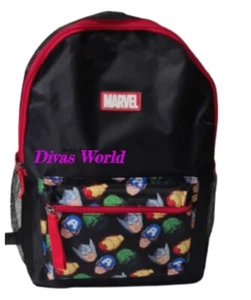 Marvel Avengers Superhero Backpack School Travel Rucksack Black Bag Xmas Gift - Picture 1 of 6