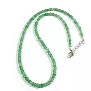 Perline Rondelle Smeraldo Russo Naturale A++ 24" Bellissima Collana Uomo Donna - Foto 1 di 9