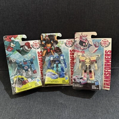 Transformers Autobot Drift, Ground Buster & Autobot Ratchet - Robots In Disguise - Image 1 of 4