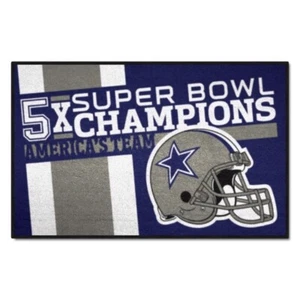 Dallas Cowboys Dynasty Starter Mat - 30"x19" -NFL Licensed- Rug Door Carpet Gift - Picture 1 of 4