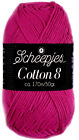 Scheepjes Cotton8 Eco Friendly Baby Safe Purple Pure Cotton Yarn 50g - 720