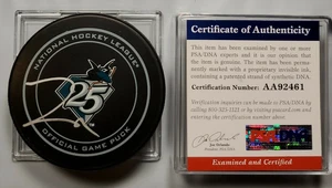 TOMMY WINGELS SIGNED NHL OFFICIAL GAME PUCK SAN JOSE SHARKS PSA/DNA COA 25th AN - Picture 1 of 7
