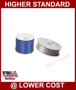 1/8 IN 100YD DF Satin Ribbon w/ Gold Edge Red+All Colors - Picture 1 of 4