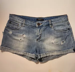 STS blau niedriger Saum Bündchen Denim abgeschnitten Shorts 31 - Bild 1 von 8