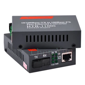 Optical Fiber Media Converter Transceiver Fiber 2km SC 10/100M multi mode 850nm - Picture 1 of 4