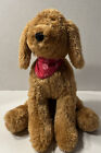 Gund for Macy's Realistic Plush Brown Dog Breast Cancer Scarf & Ribbon On Foot
