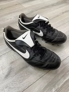 NIKE Vintage Tiempo Natural Black Mens Football Boots 310063-011 FG 2007 UK 9 - Picture 1 of 17