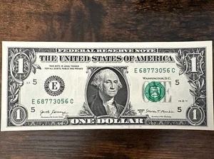 ONE UNCIRCULATED 2017-A consecutive UNC-GEM BANCONOTA DA $1 - FRB RICHMOND, VA - "E" - Foto 1 di 14