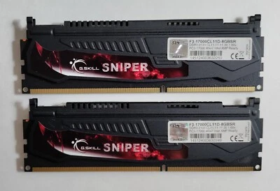 G.Skill Sniper 8GB Total 4GBx2 RAM DDR3-2133 F3-17000CL11D-8GBSR PC3-17000 - Image 1 of 2