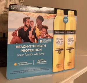 2PACK Neutrogena Beach-Strength Protection SPF 60+ Newest Sunscreen Exp 10/2025 - Picture 1 of 2