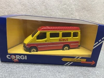 CORGI Model C676/6 Ford Transit Mini Bus Rare Livery Boxed Retro 1986 UK - Image 1 of 4