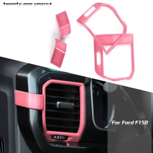 Center Console Side Air Vent Outlet Cover Trim Deocr For Ford F150 2021-22 Pink - Foto 1 di 9